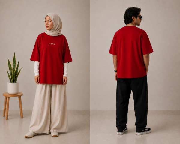 1 Red Flag Oversized T-shirt